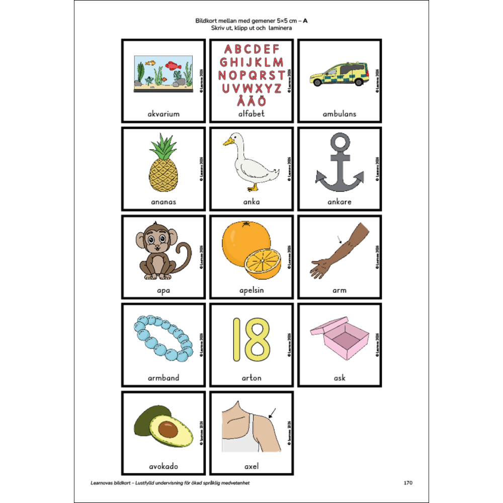 Learnovas bildkort – Lustfylld undervisning för språklig medvetenhet