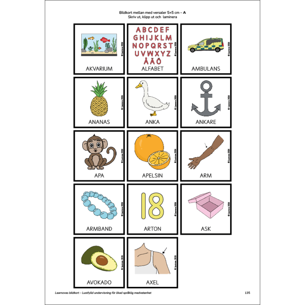 Learnovas bildkort – Lustfylld undervisning för språklig medvetenhet