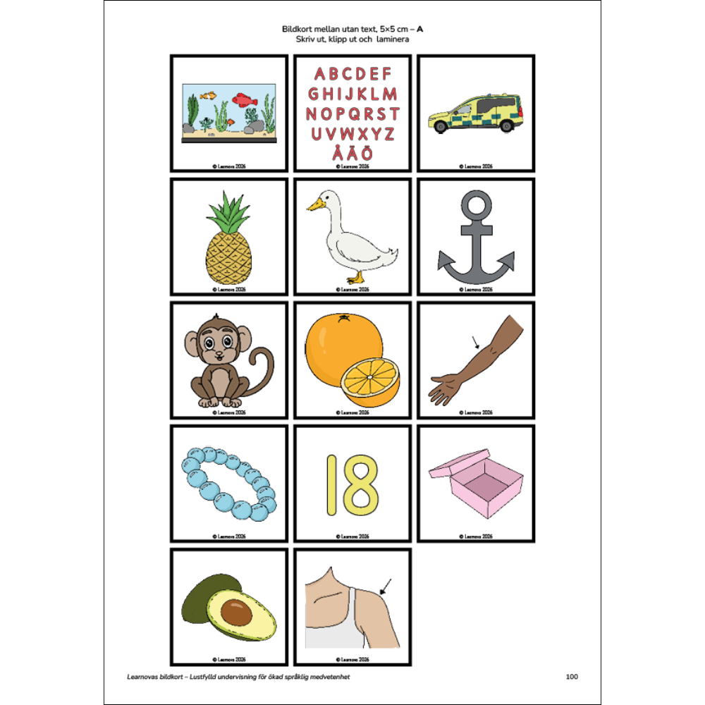 Learnovas bildkort – Lustfylld undervisning för språklig medvetenhet