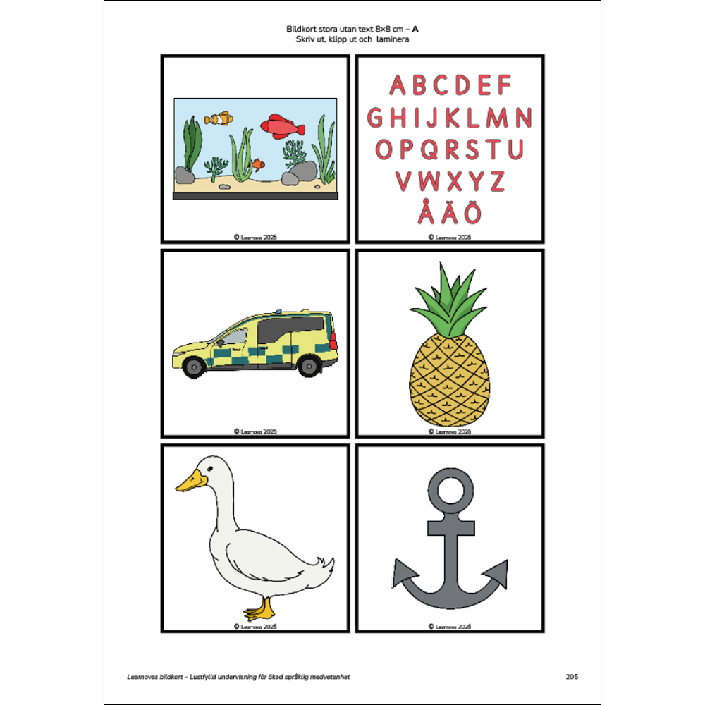 Learnovas bildkort – Lustfylld undervisning för språklig medvetenhet