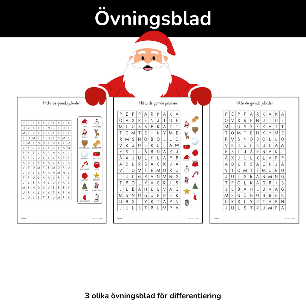 Hitta de gömda julorden