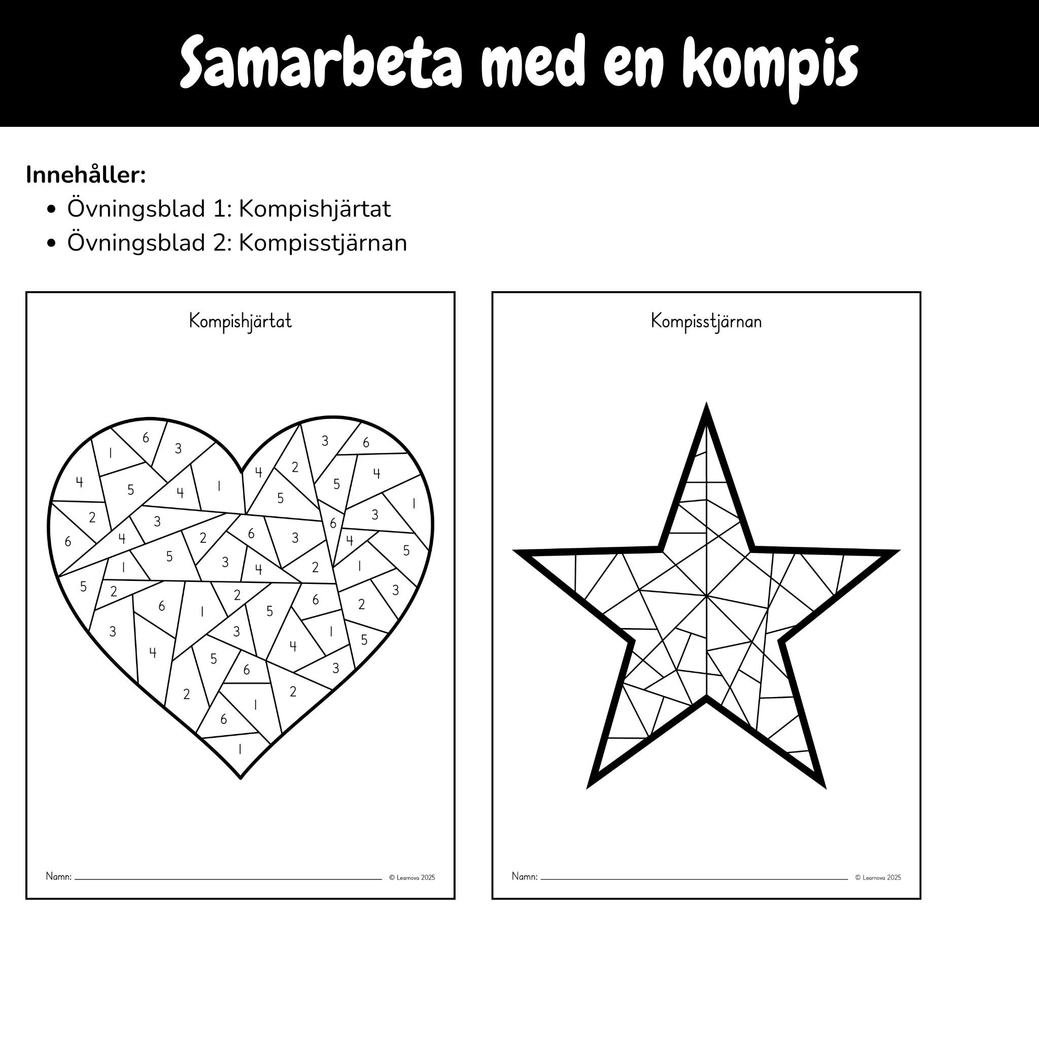 Övningsblad - Kompisstjärnan och Kompishjärtat