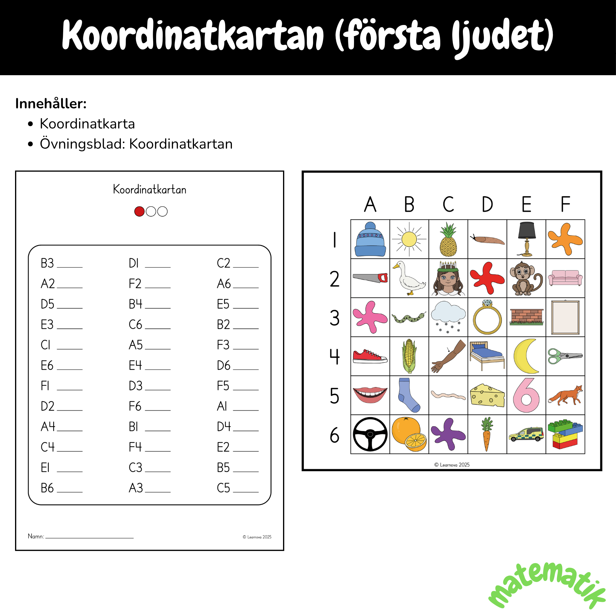 Hitta första ljudet bakom koordinaten - Koordinatkartan
