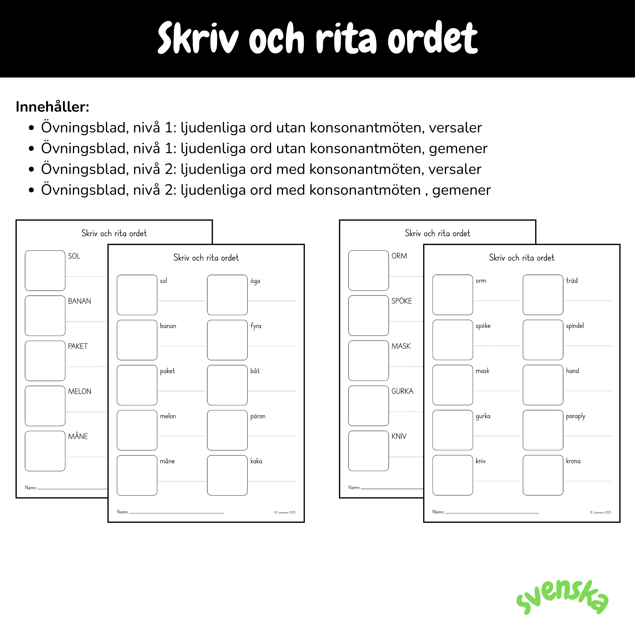 Skriv och rita ordet