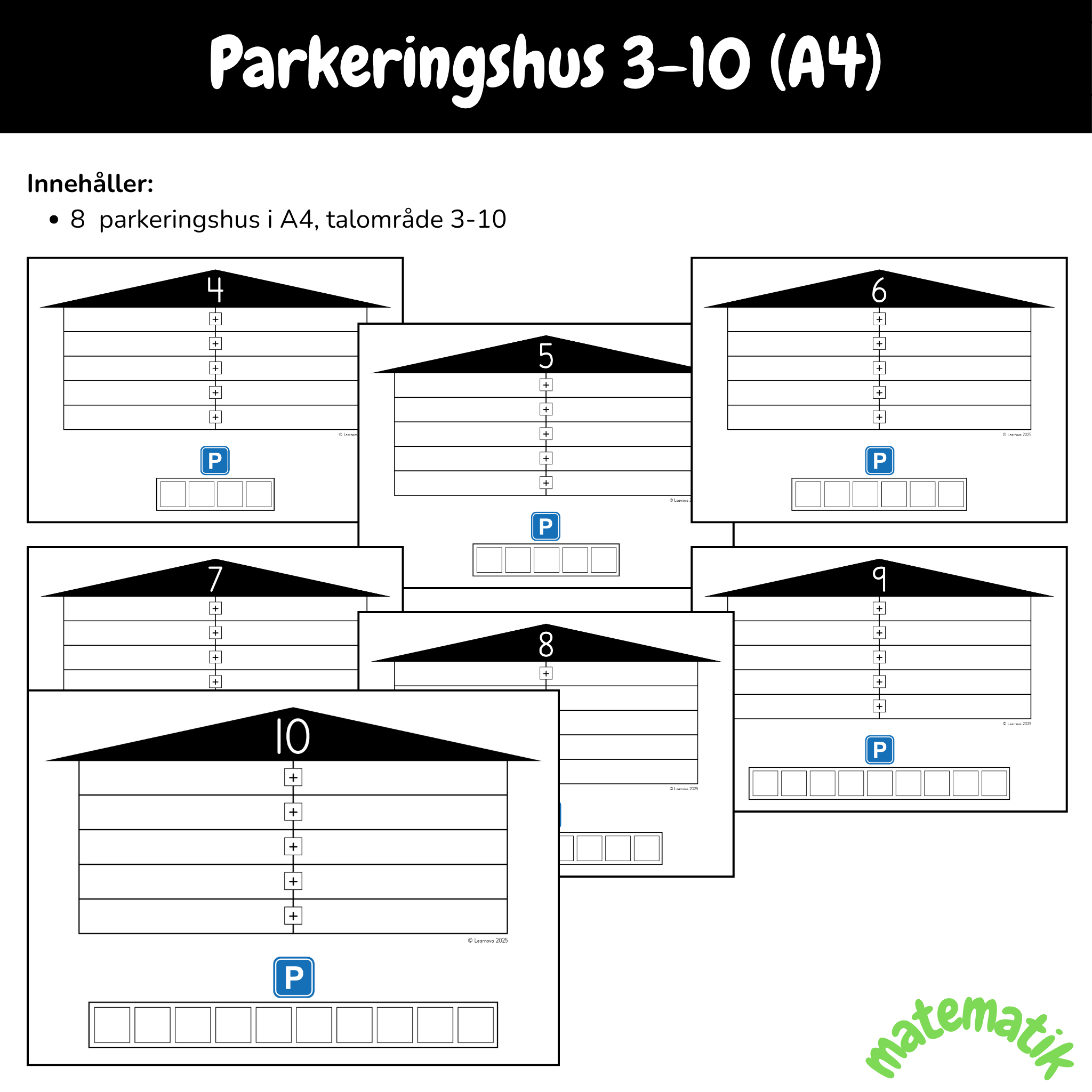 Parkeringshus i A4 talområde 3-10
