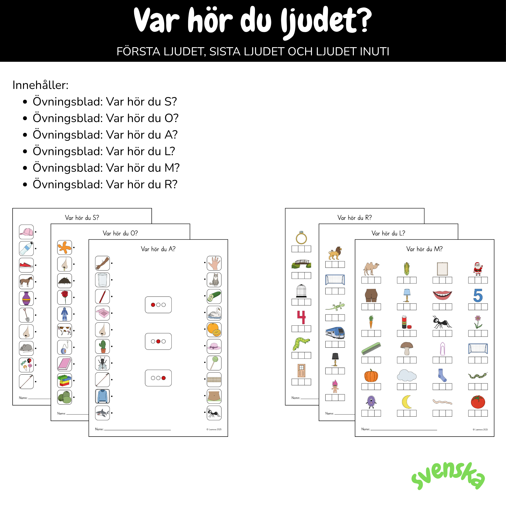 Övningsblad: Var hör du ljudet