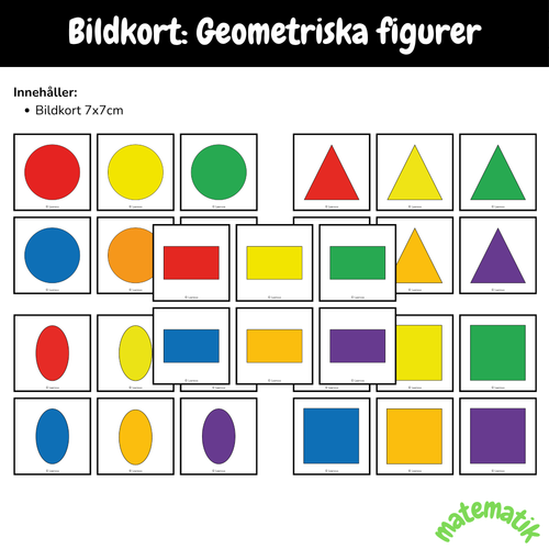 Bildkort - Geometriska former 7x7cm