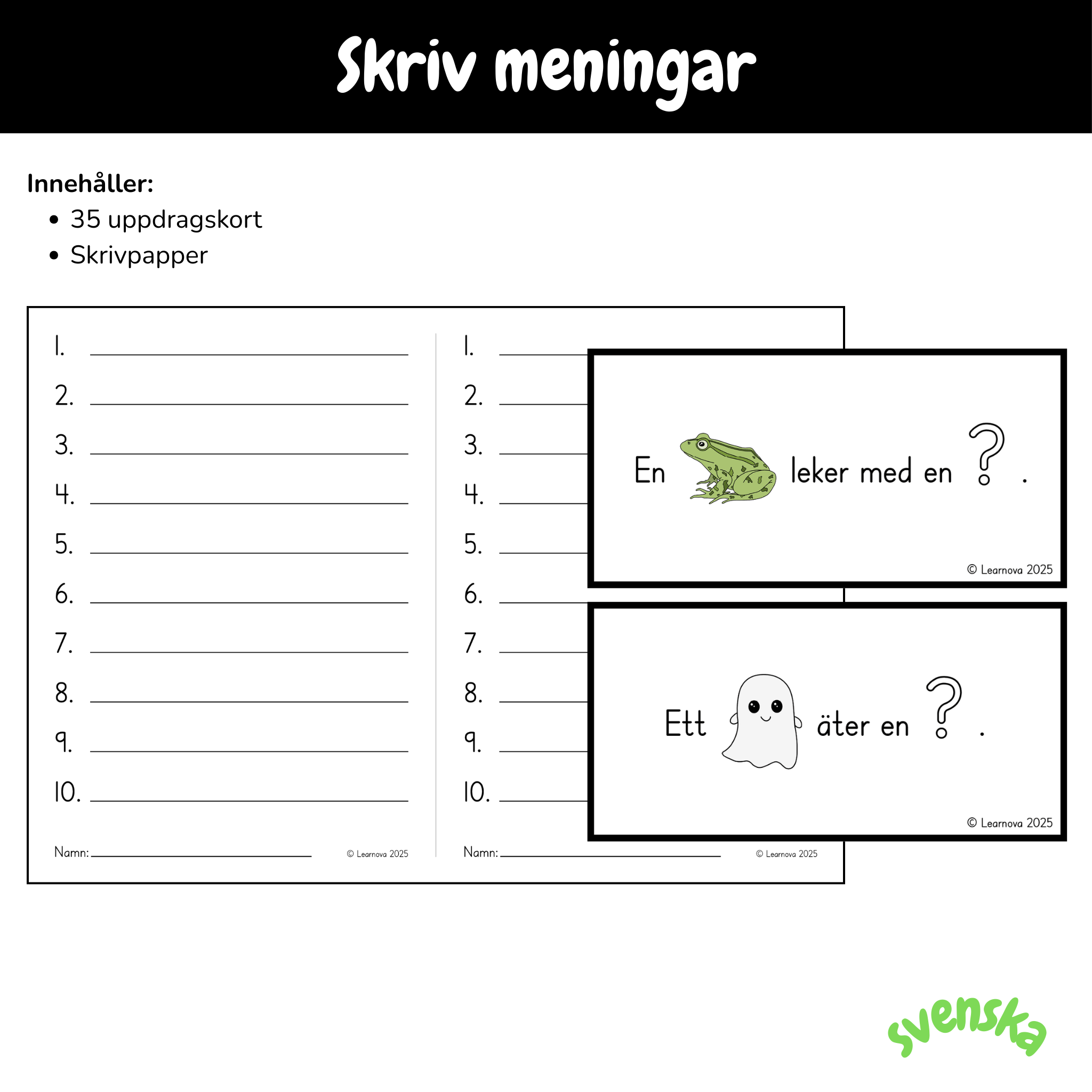 Skriv meningar
