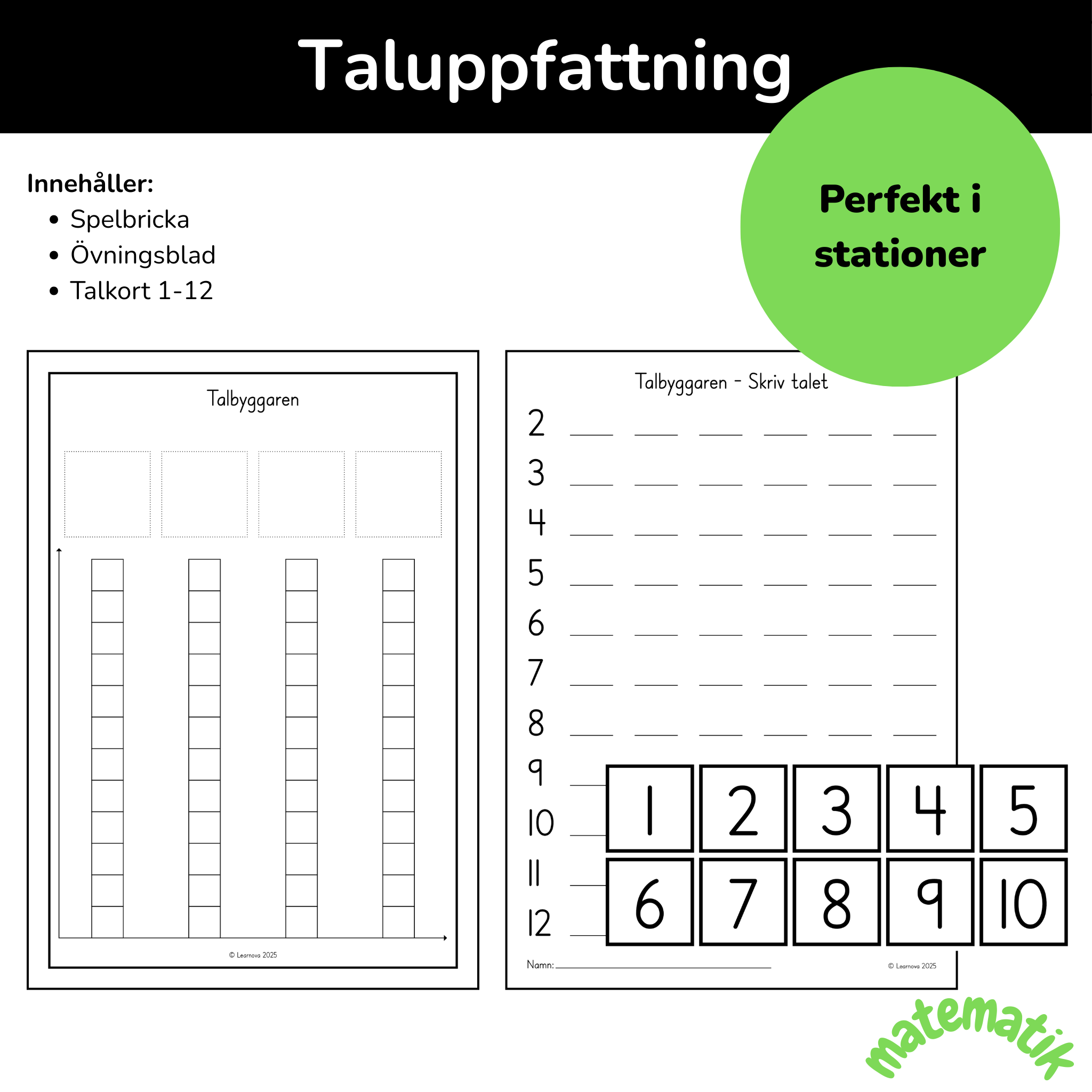 Taluppfattning med spelbricka "Talbyggaren"