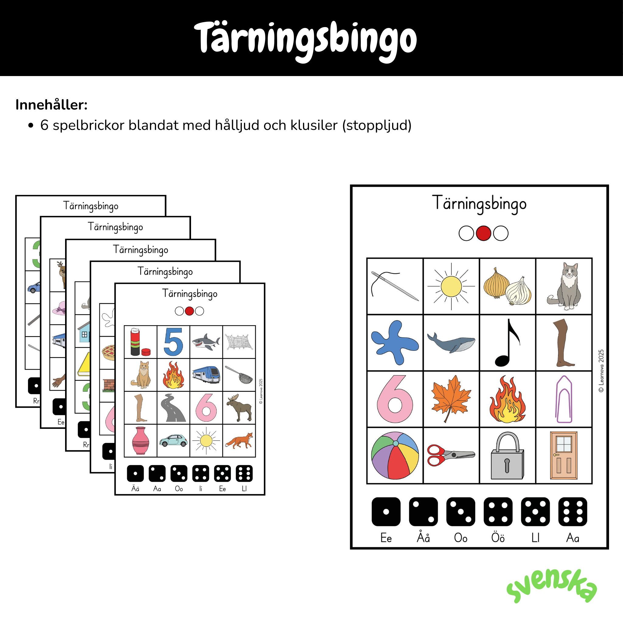 Tärningsbingo - Ljudet inuti