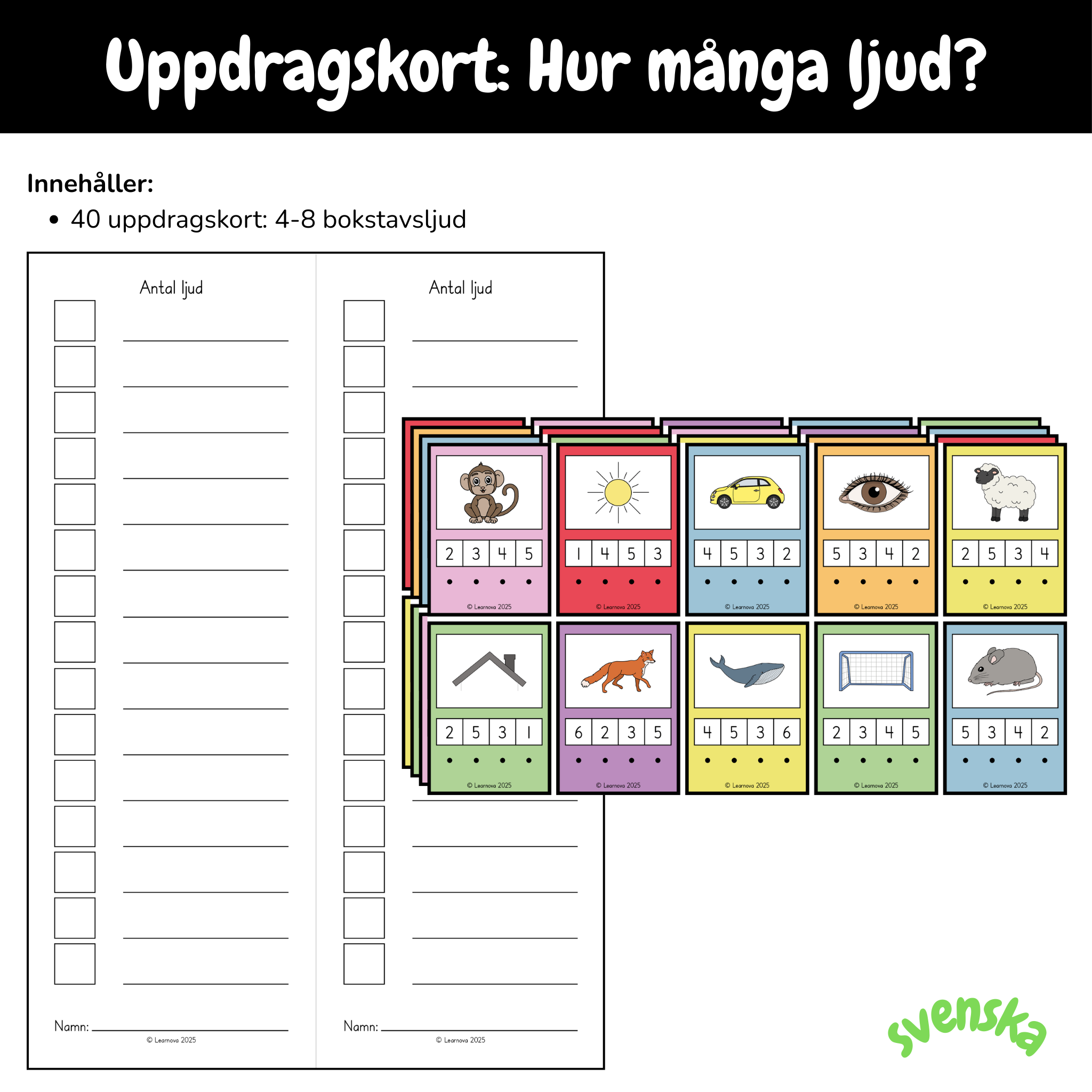 Uppdragskort: Hur många ljud?